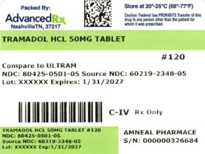 Tramadol HCl 50mg #120 (Tramadol HCl 50mg 80425 0501 05)